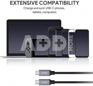 AUKEY CB-CD6 Ultrafast Braided uick Charge USB C - USB C 2m
