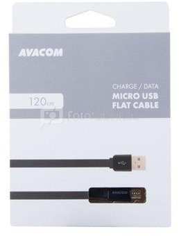 AVACOM DATOVY A NABIJECI MIC-120K MICRO USB - USB 2.0, 120CM, BLACK