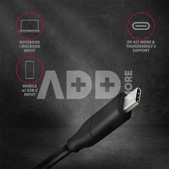 AXAGON Active cable | USB-C to DisplayPort | 1.8 m