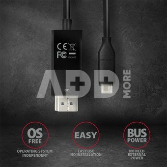 AXAGON Active cable | USB-C to DisplayPort | 1.8 m