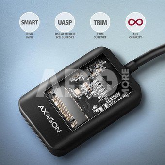 AXAGON Adapter Gen 2 M.2 NVMe/SATA SSD AMD2-AM USB-A
