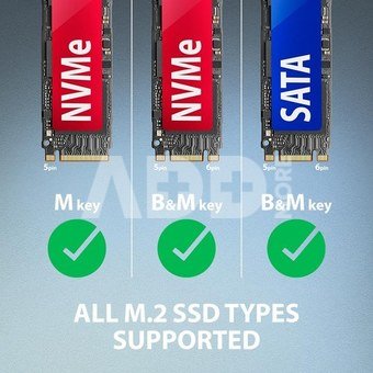 AXAGON Adapter Gen 2 M.2 NVMe/SATA SSD AMD2-AM USB-A