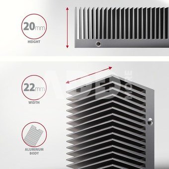 AXAGON Aluminum passive cooler for single and double-sided M.2 SSDs size 2280, height 24 mm | CLR-M2XT