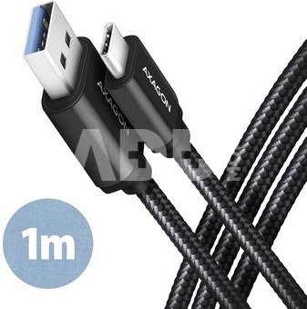 AXAGON BUCM3-AM10AB SPEED cable USB-C <-> USB-A, 1m, USB 3.2 Gen 1, 3A, ALU, braid