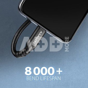 AXAGON BUCM32-CF05AB extensions cable USB-C (M) <-> USB-C (F), 0.5m, USB 20Gbps PD 240W 5A