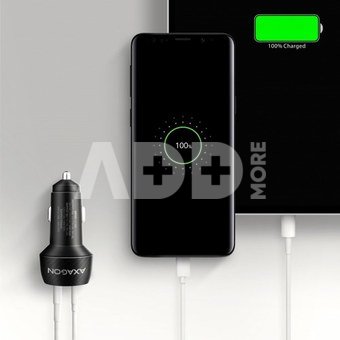 AXAGON PWC-PQ48 Car charger 48W, USB-A + USB-C, PD3.0/PPS/QC4+/SFC, Black