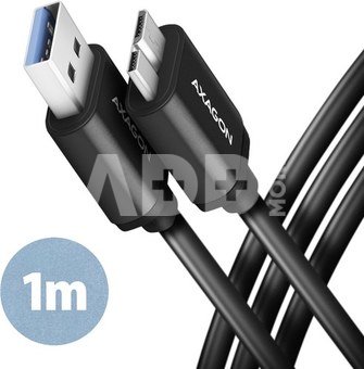 AXAGON Data and charging cable, 1 m | BUMM3-AM10AB | USB Type A to USB Type Micro-B
