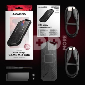 AXAGON EEM2-GAM USB-C enclosur e Gen2 M.2 NVMe/SATA SS