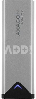 AXAGON External SuperSpeed+ USB-C metal box for M.2 NVMe SSD disks having sizes of up 42 to 80 mm