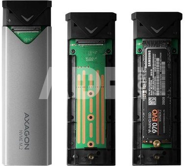 AXAGON External SuperSpeed+ USB-C metal box for M.2 NVMe SSD disks having sizes of up 42 to 80 mm
