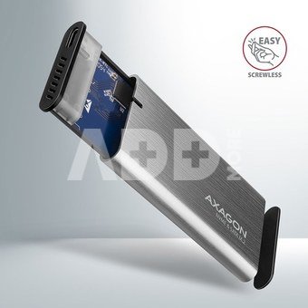 AXAGON External USB-C 3.2 Gen 2 metal box for M.2 NVMe & SATA SSD disks