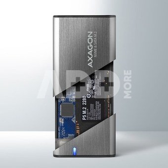 AXAGON External USB-C 3.2 Gen 2 metal box for M.2 NVMe & SATA SSD disks