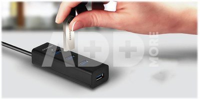 AXAGON Four-port USB 3.0 hub with fast charging and power support | HUE-S2B