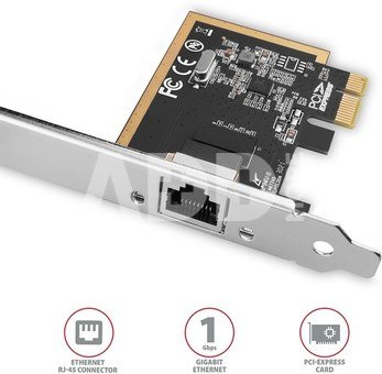 AXAGON Gigabit Ethernet PCI-Express network card with proven Realtek chipset version | PCEE-GRF