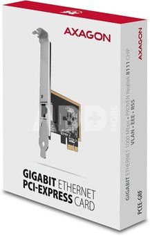 AXAGON Gigabit Ethernet PCI-Express network card with proven Realtek chipset version | PCEE-GRF