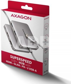 AXAGON HMC-5HL 2xUSB-A 4K HDMI GLAN PD100W USB-C 15cm