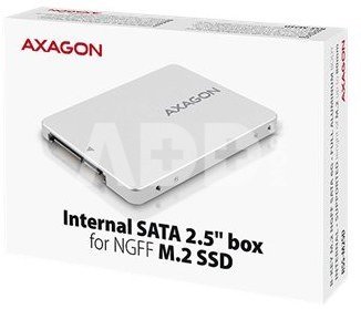 AXAGON Internal 2.5" box with SATA interface for M.2 SATA SSD