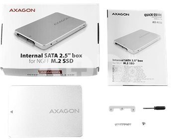AXAGON Internal 2.5" box with SATA interface for M.2 SATA SSD