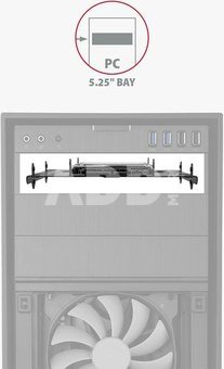 AXAGON Metal frame for mounting four 2.5" disks or two 2.5" disks and one 3.5" disk in a 5.25" position | RHD-435
