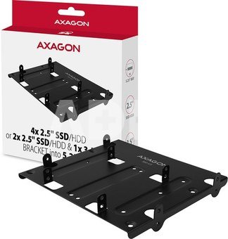 AXAGON Metal frame for mounting four 2.5" disks or two 2.5" disks and one 3.5" disk in a 5.25" position | RHD-435