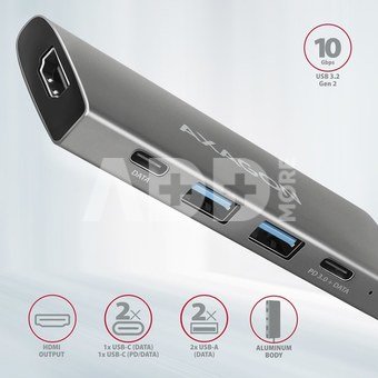AXAGON Multi-port USB-C 10Gbps hub, 13cm | HMC-5G21