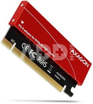 AXAGON PCEM2-S PCI-E 3.0 16x - M.2 SSD NVMe, up to 80mm SSD, low profile, cooler