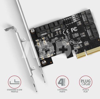 AXAGON PCIe Controller 4x SATA 6G | PCES-SA4X4