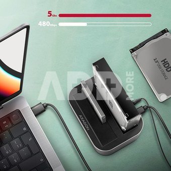 AXAGON | SuperSpeed USB DUAL 2.5"/3.5" HDD/SSD DUAL dock | ADSA-DC