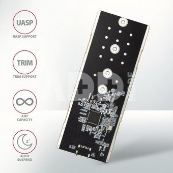 AXAGON THIN RIB 42-80mm box USB-C 3.2 Gen2 - M.2 NVMe SSD