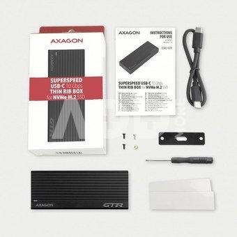 AXAGON THIN RIB 42-80mm box USB-C 3.2 Gen2 - M.2 NVMe SSD