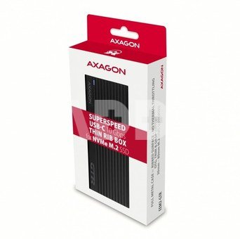 AXAGON THIN RIB 42-80mm box USB-C 3.2 Gen2 - M.2 NVMe SSD
