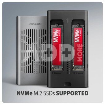 AXAGON USB-C 20Gbps Dual M.2 NVMe SSD CLONE MASTER Enclosure | EEM2-20GD