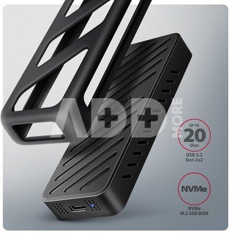 AXAGON USB-C 20Gbps - M.2 NVMe SSD ARMORED Box | EEM2-20G
