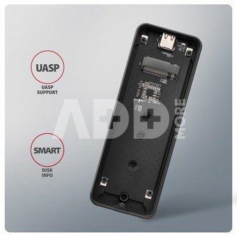 AXAGON USB-C 20Gbps - M.2 NVMe SSD ARMORED Box | EEM2-20G