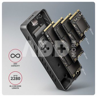 AXAGON USB-C 20Gbps - M.2 NVMe SSD ARMORED Box | EEM2-20G