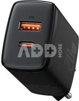 Baseus Compact Quick Charger USB and USB-C 20W EU