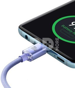 Baseus Crystal Shine cable USB-C to USB-C, 100W, 1.2m (purple)