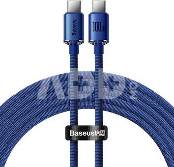 Baseus Crystal Shine cable USB-C to USB-C, 100W, 2m (blue)