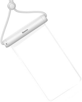 Baseus Cylinder Slide-cover vodotěsn&aacute; taška na smartphone (b&iacute;l&aacute;)
