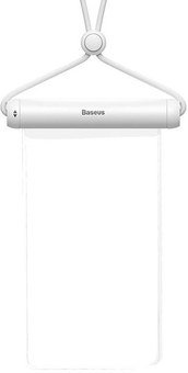Baseus Cylinder Slide-cover vodotěsn&aacute; taška na smartphone (b&iacute;l&aacute;)
