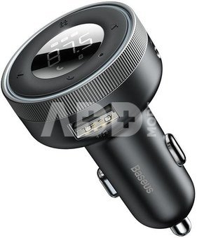 Baseus Enjoy Car Wireless MP3 Charger, Bluetooth 5.0, microSD, AUX (black)