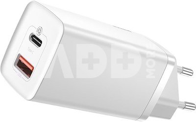 Baseus GaN2 Lite Quick Travel Charger USB+C 65W EU (white)