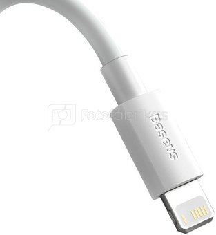 Baseus Simple Wisdom Data Cable Kit USB to Lightning 2.4A (2PCS/Set）1.5m White