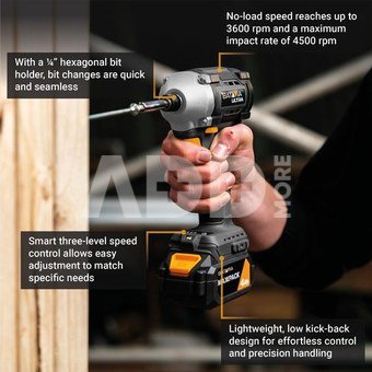 Batavia B.V. 18V Cordless Brushless Impact Driver 230 Nm, Without Battery and Charger