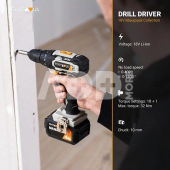 Batavia B.V. 18V Drill Driver - Without Battery and Charger in BMC