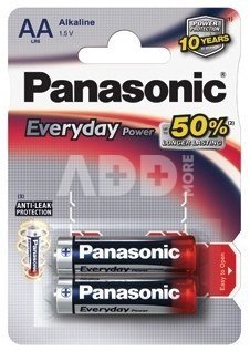 Baterijos Panasonic EVERYDAY LR6-2BP