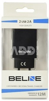 Beline Travel charger 2xUSB 2A black