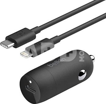 Belkin USB-C Kfz-Ladeger. 30W PD 1m Lightning-Kabel CCA004bt1MBK5