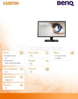 BenQ GC2870H VA LED Eye-Care-Monitor