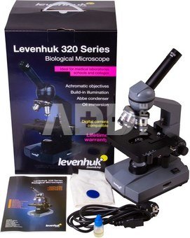 Biologinis mikroskopas su koordinuotu stumdomu staliuku Levenhuk 320 40x-1000x